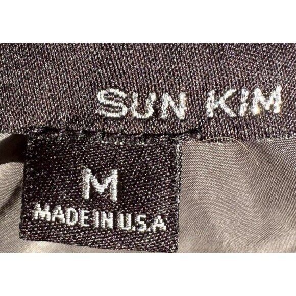 SUN KIM Vienna Parachute Jacket Sz Med Blk Lightweight Blazer Career Office Goth - Picture 6 of 9